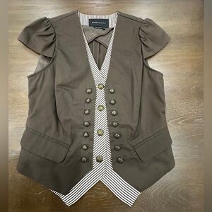 BCBGMaxAzria brown Striped Vest small